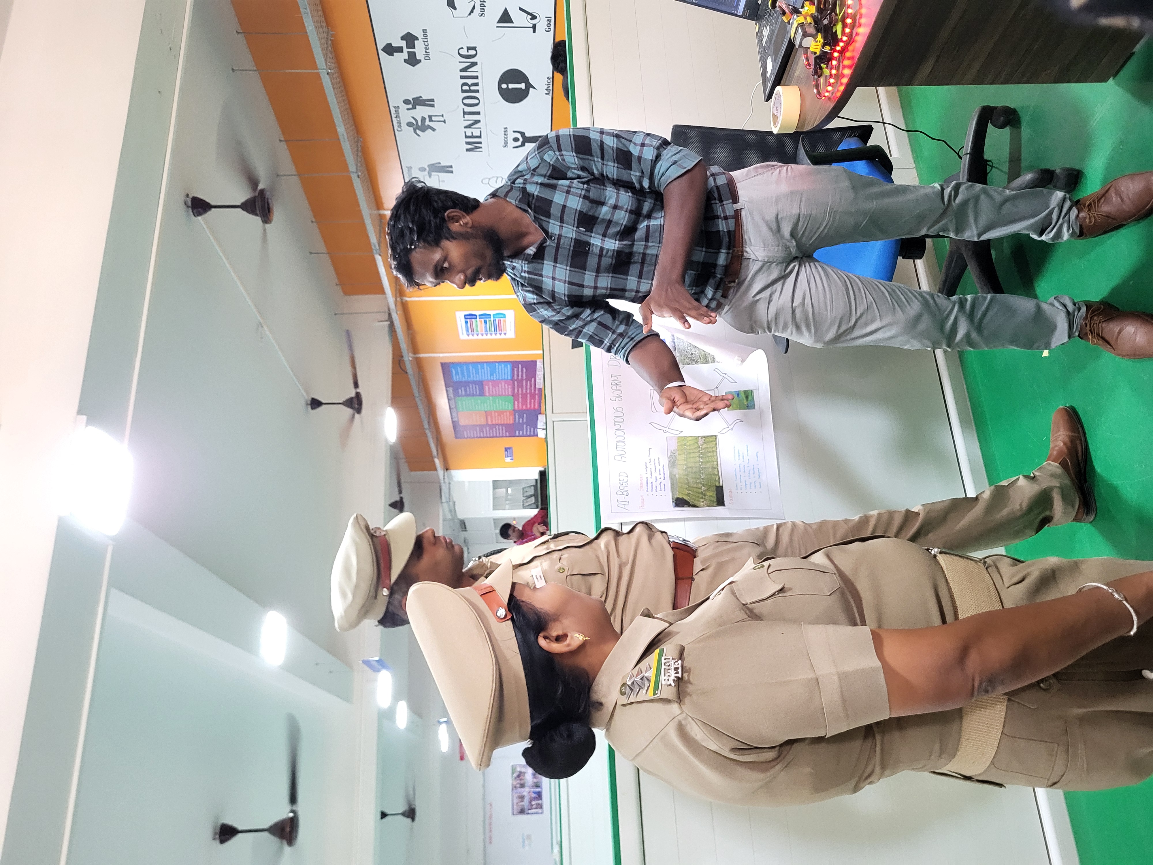 Blue digital watch on a dark liver background.