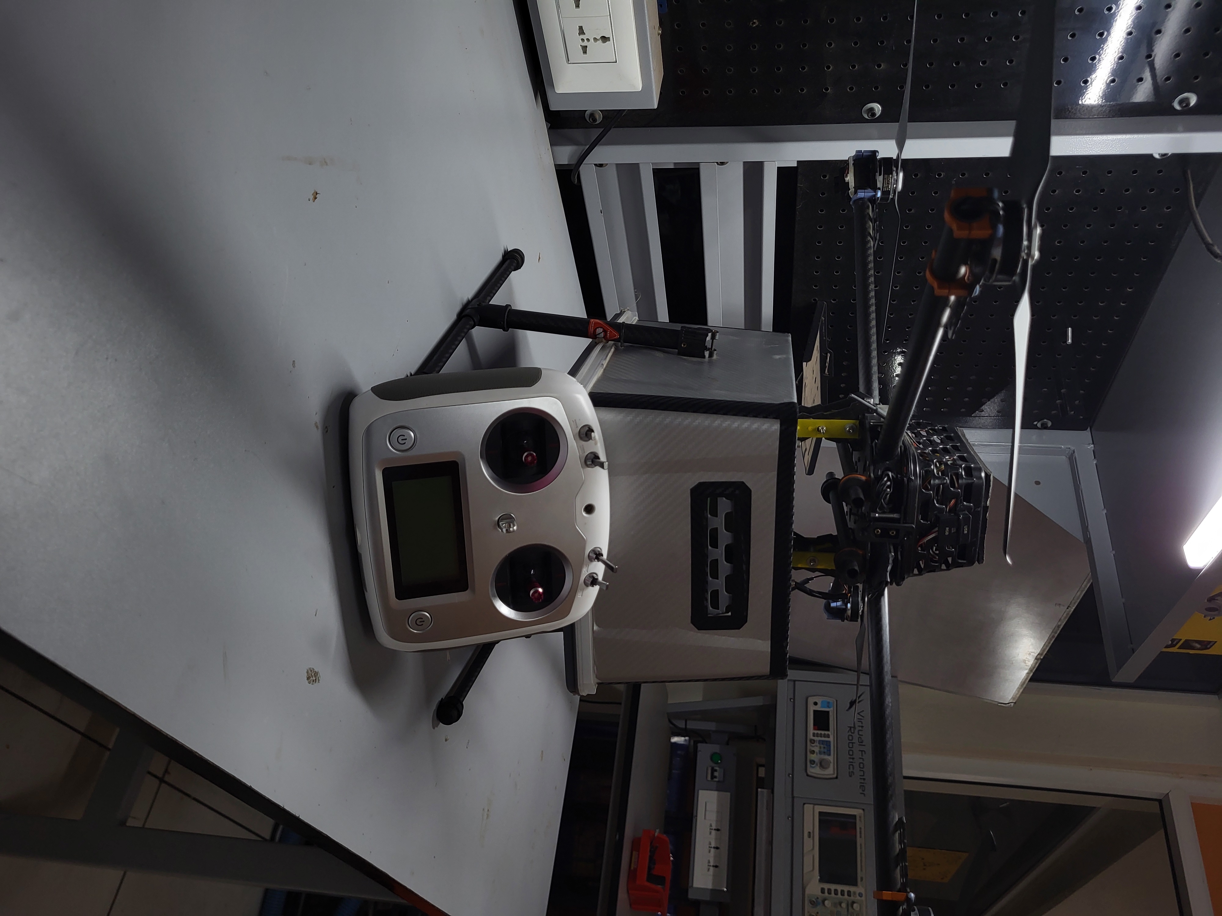 Blue digital watch on a dark liver background.